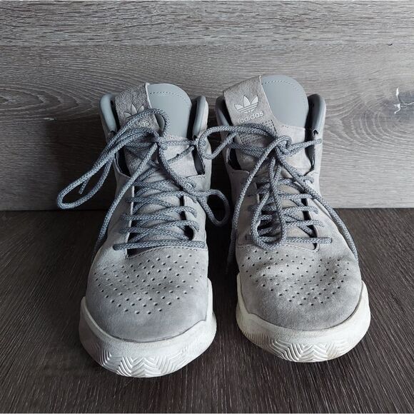 Adidas Big Kids Size 5.5 Tubular Instinct gray charcoal solid grey white S76171 - Picture 2 of 10